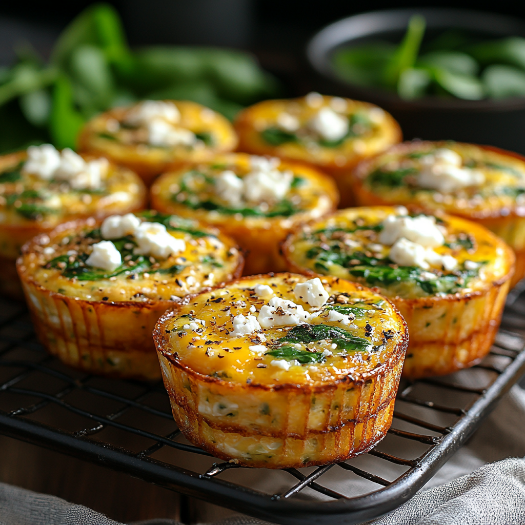 Egg Muffins with Spinach and Feta